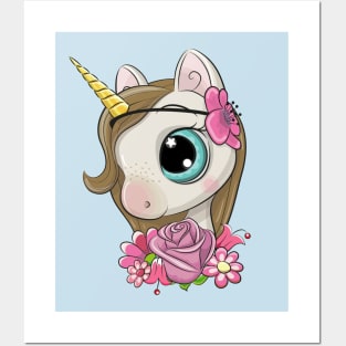 Cute Unicorn Posters and Art